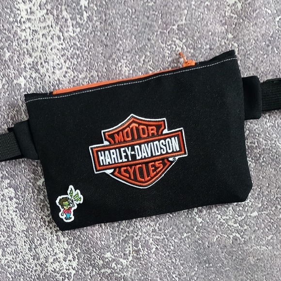 Reworked Harley-Davidson Benny Bag Fanny Pack UNISEX (HANDMADE) - Picture 1 of 11